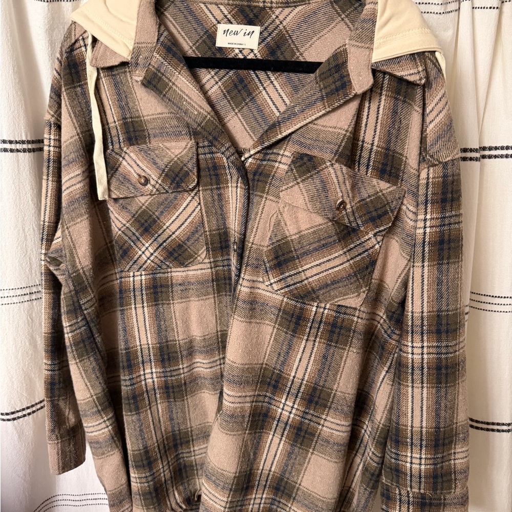 Plaid Button-Up Shirt